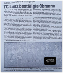 Zeitungsbericht aus 1980